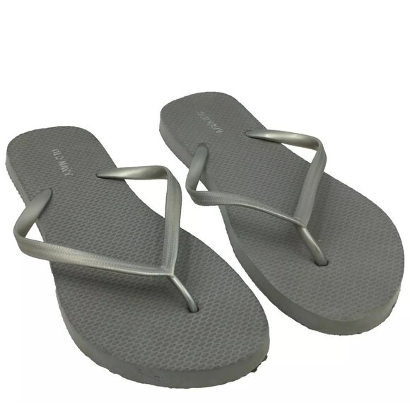Old Navy Womens Slippers Size 9 Gray Rubber Casual Beach Flip Flops - Picture 5 of 5